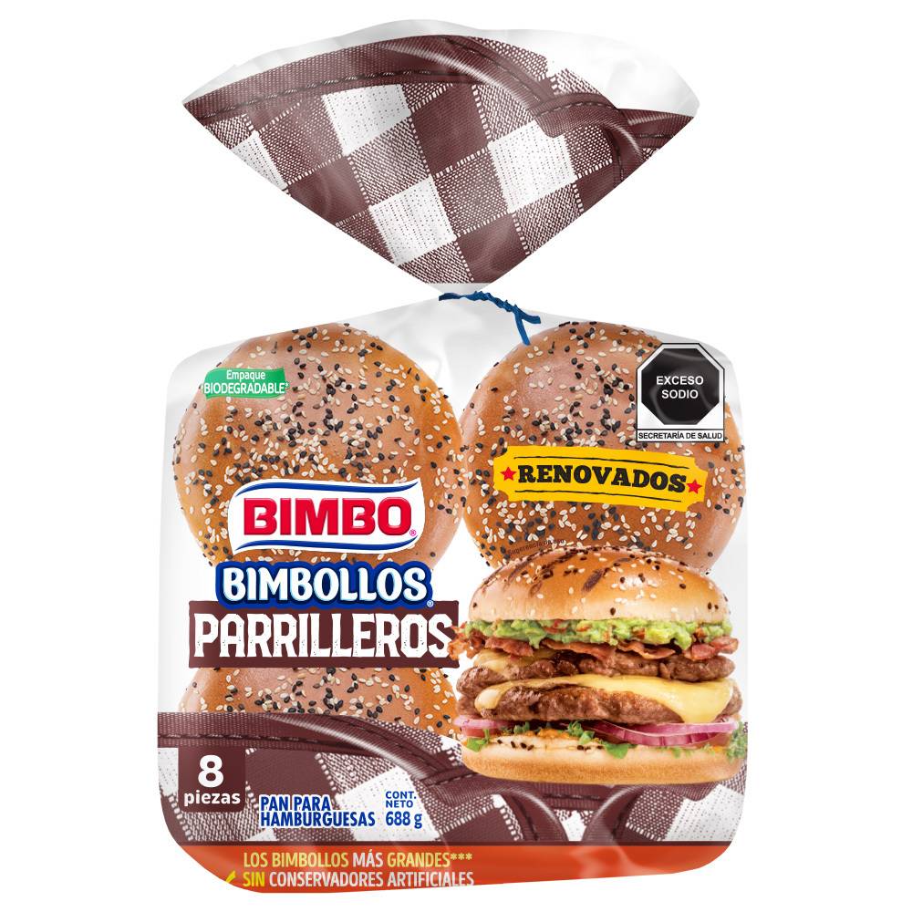 Bimbo pan para hamburguesa parrillero