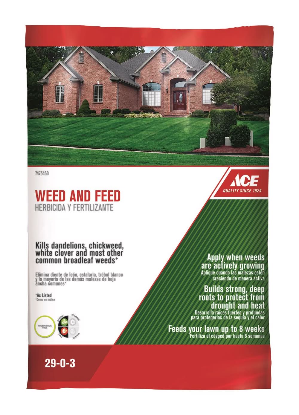 ACE Weed & Feed Lawn Fertilizer For All Grasses 5000 Sq Ft