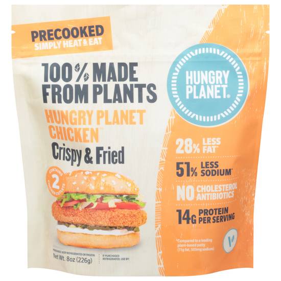 Hungry Planet Crispy & Fried Plant-Based Chicken Patties (2 ct)