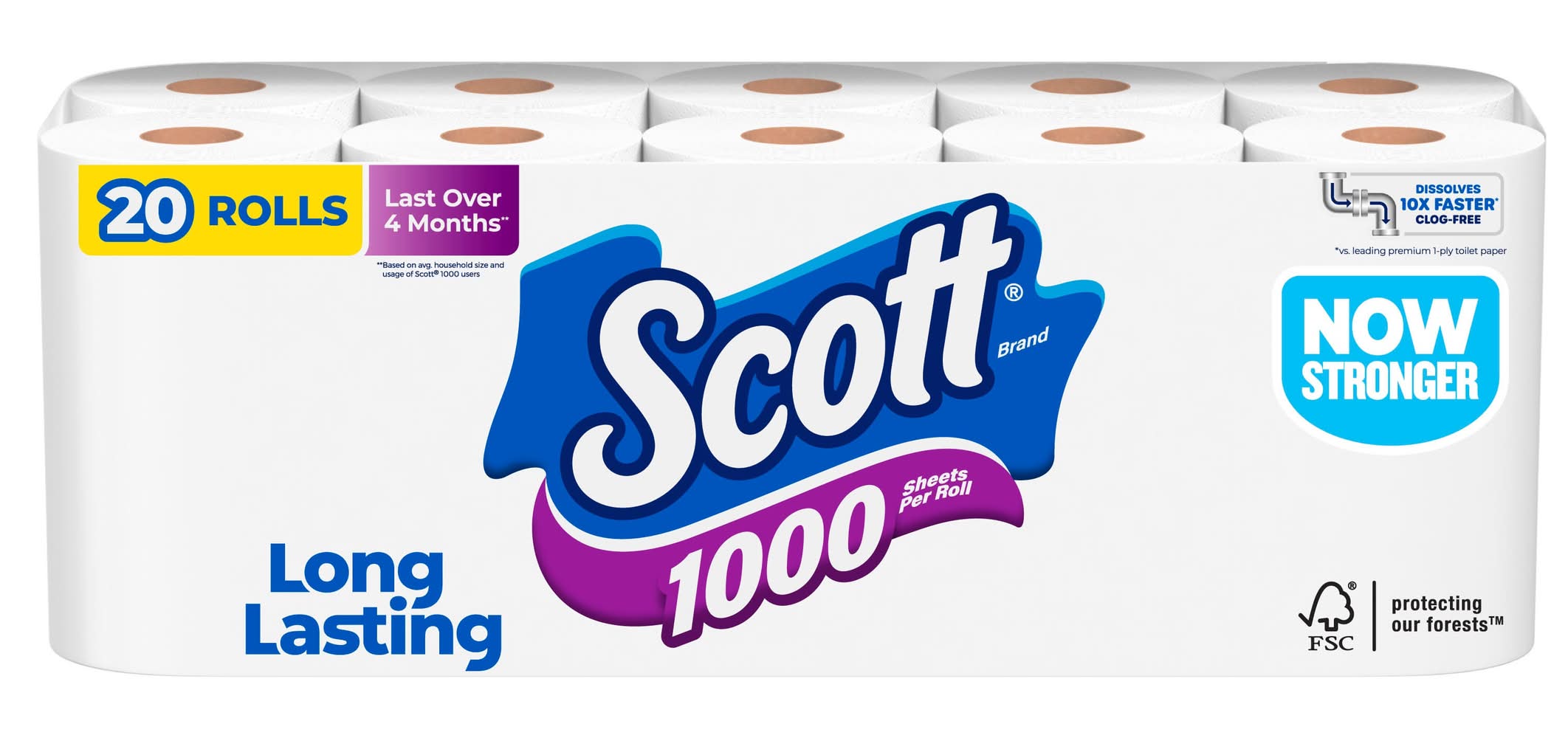 Scott 1000 20 -Pack 1-ply Toilet Paper