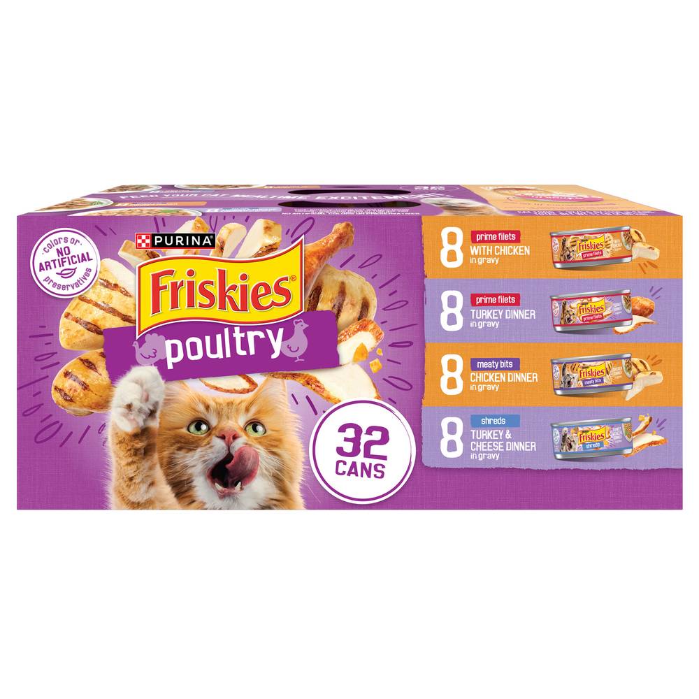 Friskies Poultry Cat Food Variety pack (5.5 oz, 32 ct)