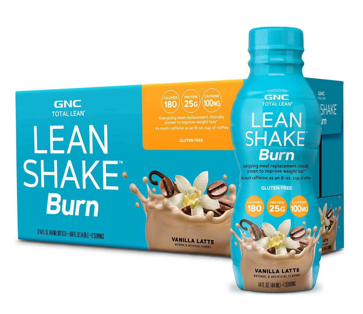 GNC Gluten Free Burn, Vanilla Latte (12 x 14 fl oz)
