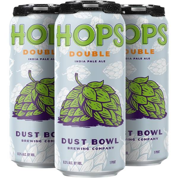 Dust Bowl Brewing Company Hops Double Ipa Beer (4 ct, 16 fl oz)