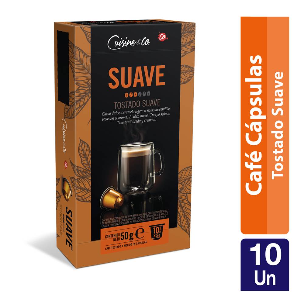 Cuisine & co cápsulas café suave (caja 10  u)