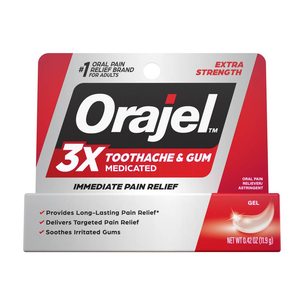 Orajel 3x Medicated Gel For Toothache & Gum