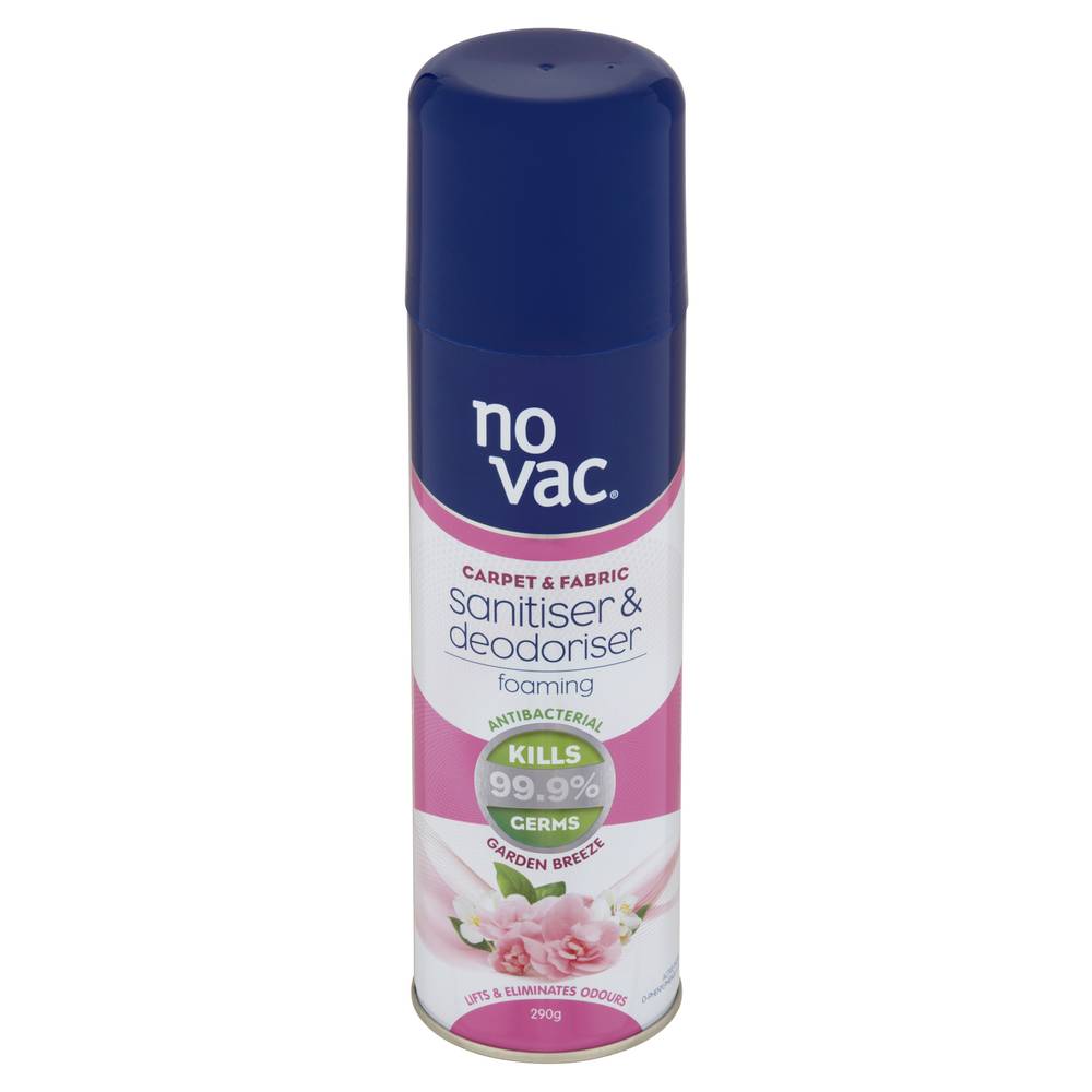 No Vac Carpets & Fabrics Foaming Sanitiser and Deodoriser (290g)