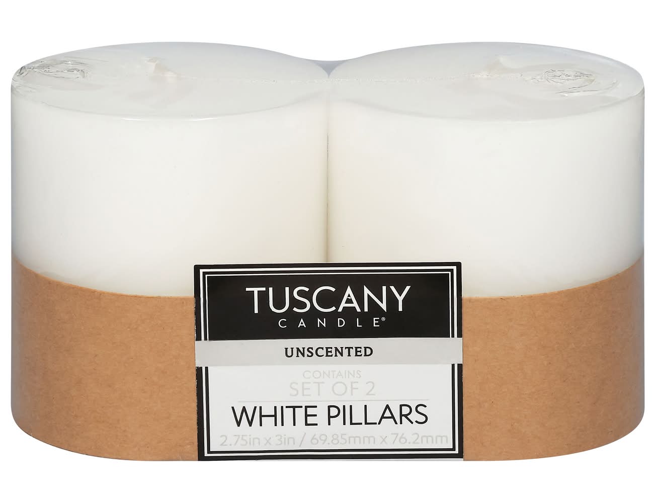 Tuscany Candle Unscented Flat Candle, White