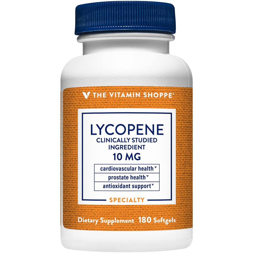 The Vitamin Shoppe Lycopene Clinically Studied Ingredient 10 mg Softgels