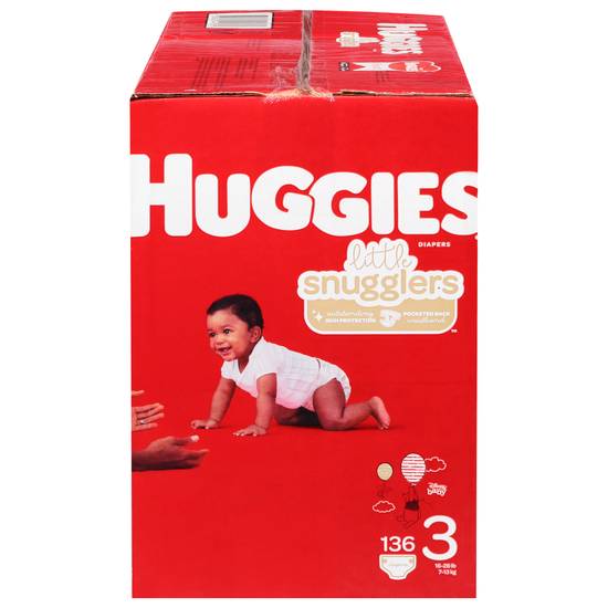 Huggies Little Snugglers Diapers Size 3 (136 ct)