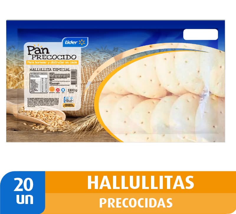 Lider · Pan precocido hallullita especial (20 un)