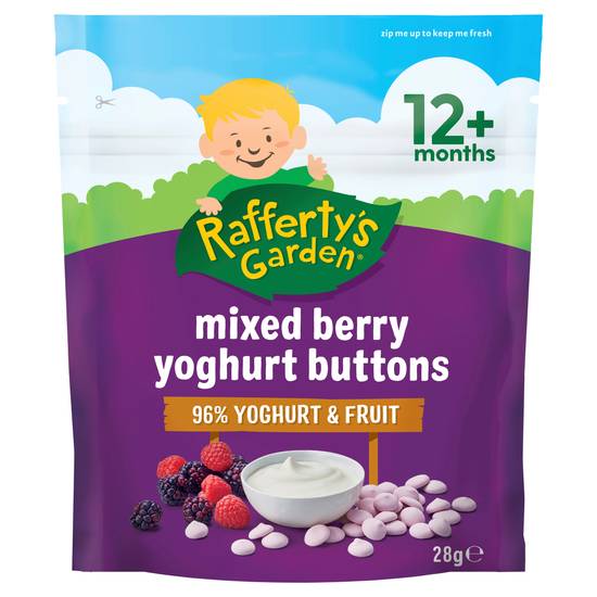 Rafferty's Garden Mixed Berry Yoghurt Buttons Baby Food Snack 12+ Months 28g