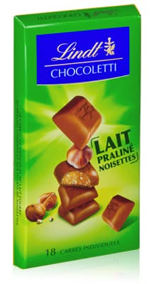 Lindt - Chocoletti lait praliné noisettes (100g)