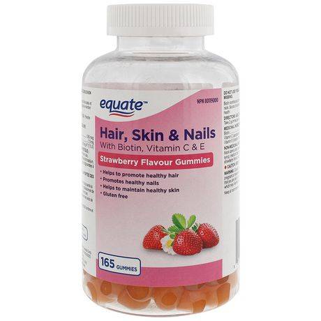 Equate Hair Skin & Nails Gummies (strawberry)