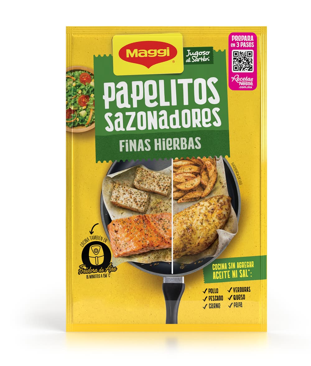 Maggi · Jugoso al sartén sazonador en polvo, finas hierbas (4 un)
