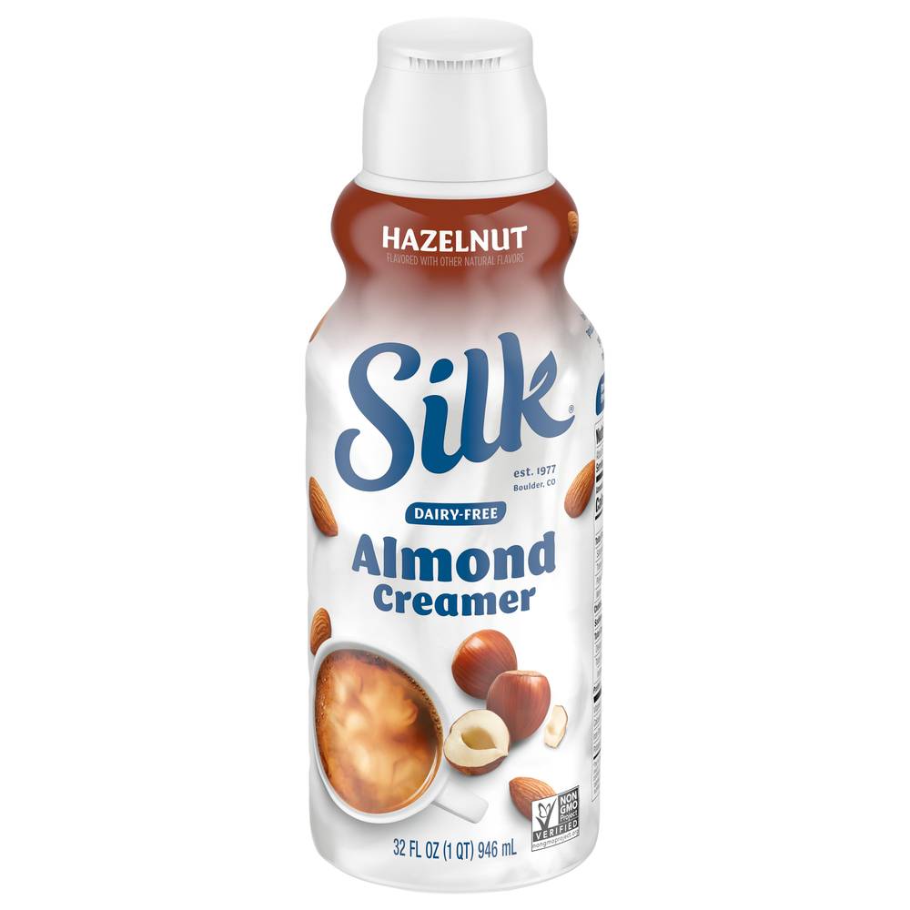 Silk Almond Creamer, Dairy-Free, Hazelnut 32 Oz
