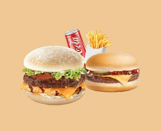 🍔🍔 DB3 - 1 Chic'n Beef + 1 Cheeseburger ou 1 Doublecheese