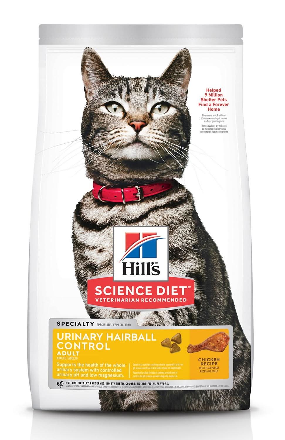 Hill's Science Diet Specialty Urinary Hairball Control Chicken Recipe Adult Cat Food, 3.5 lb