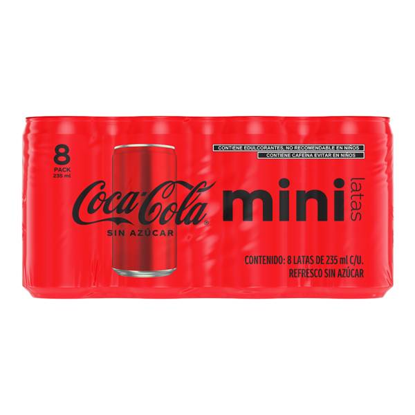 Coca-Cola refresco de cola sin azúcar (8 pack, 235 mL)