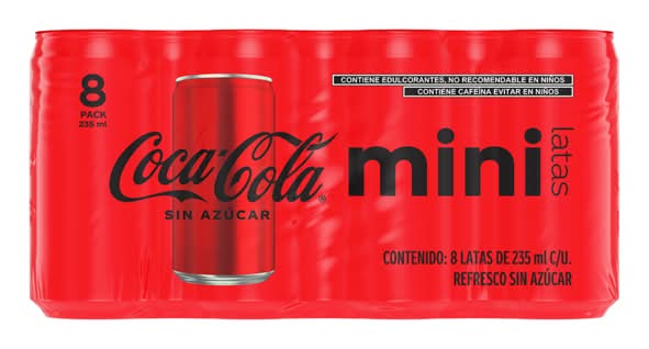 Coca-Cola · Refresco zero, Mini (8 x 235 ml)