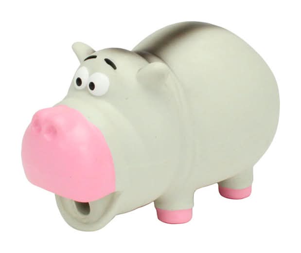 Rascals Latex Grunting Hippo Dog Toy (7")