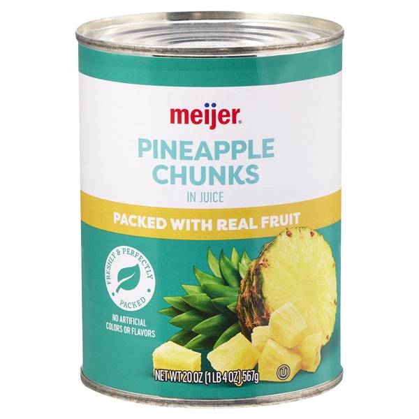 Meijer Pineapple Chunks in 100% Juice (20 oz)