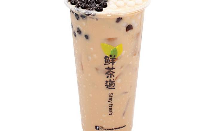 Thé au lait "Panda" / Panda Milk Tea (w/ Tapioca & White Pearls) 熊猫珍珠奶茶