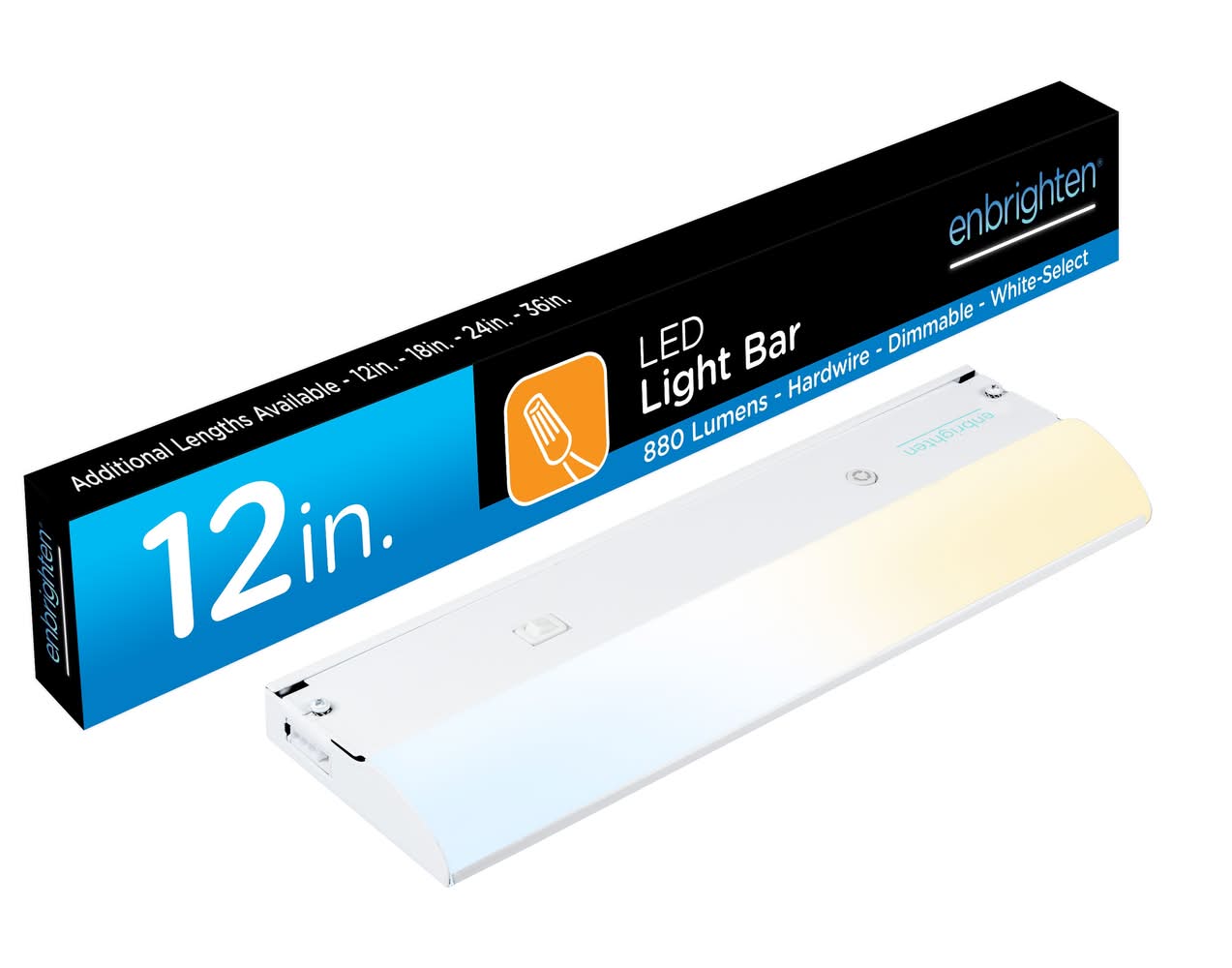 Enbrighten 12-in Hardwired LED Under Cabinet Light Bar