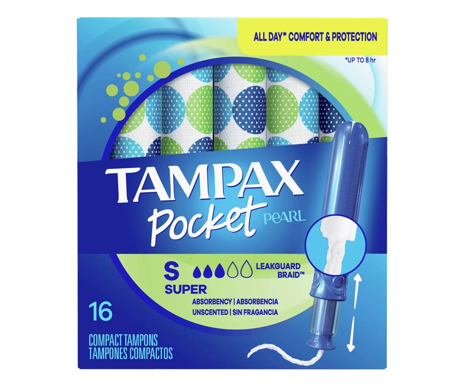 Tampax tampons pocket pearl compacts avec tresse anti-fuites (female)