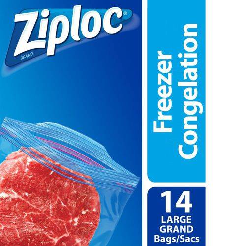 Ziploc sacs de congélation grip'n seal g (14 unités) - grip'n seal freezer bags l (14 units)