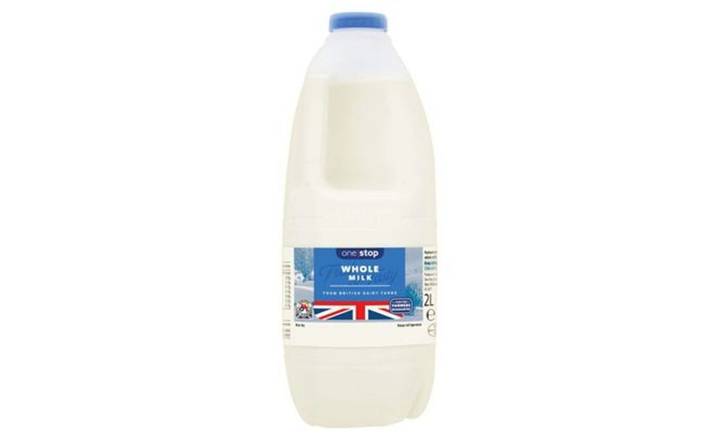 One Stop Whole Milk 2 Litre / 3.5 pints (393877)