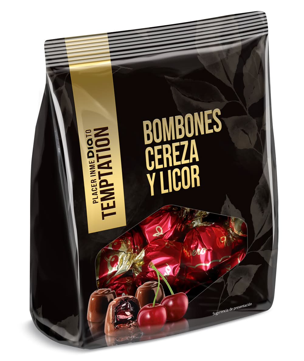 Bombones Rellenos De Cereza Y Licor Temptation De Dia Bolsa 150 G