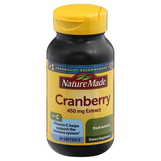 Nature Made Cranberry Vitamin C Softgels 450 mg (60 ct)