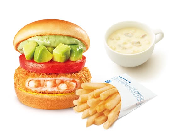 アボカド海老カツバーガー 〜国産バジルマヨ〜＋70円ドリンクセット