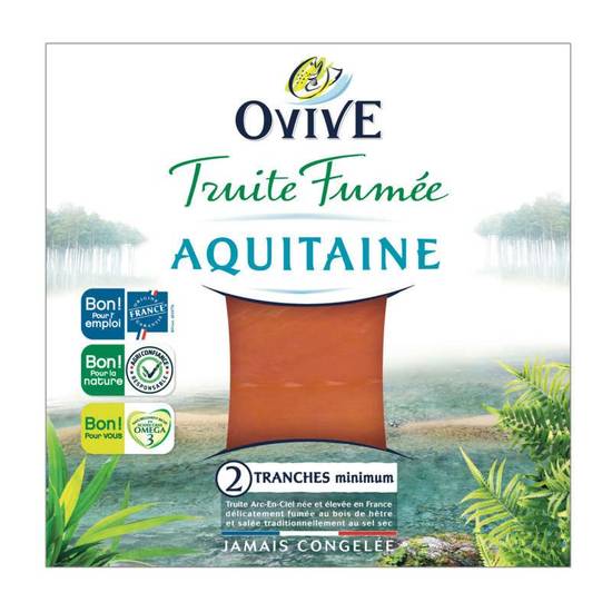 Ovive Truite Fumée d’Aquitaine 2 tranches 60g