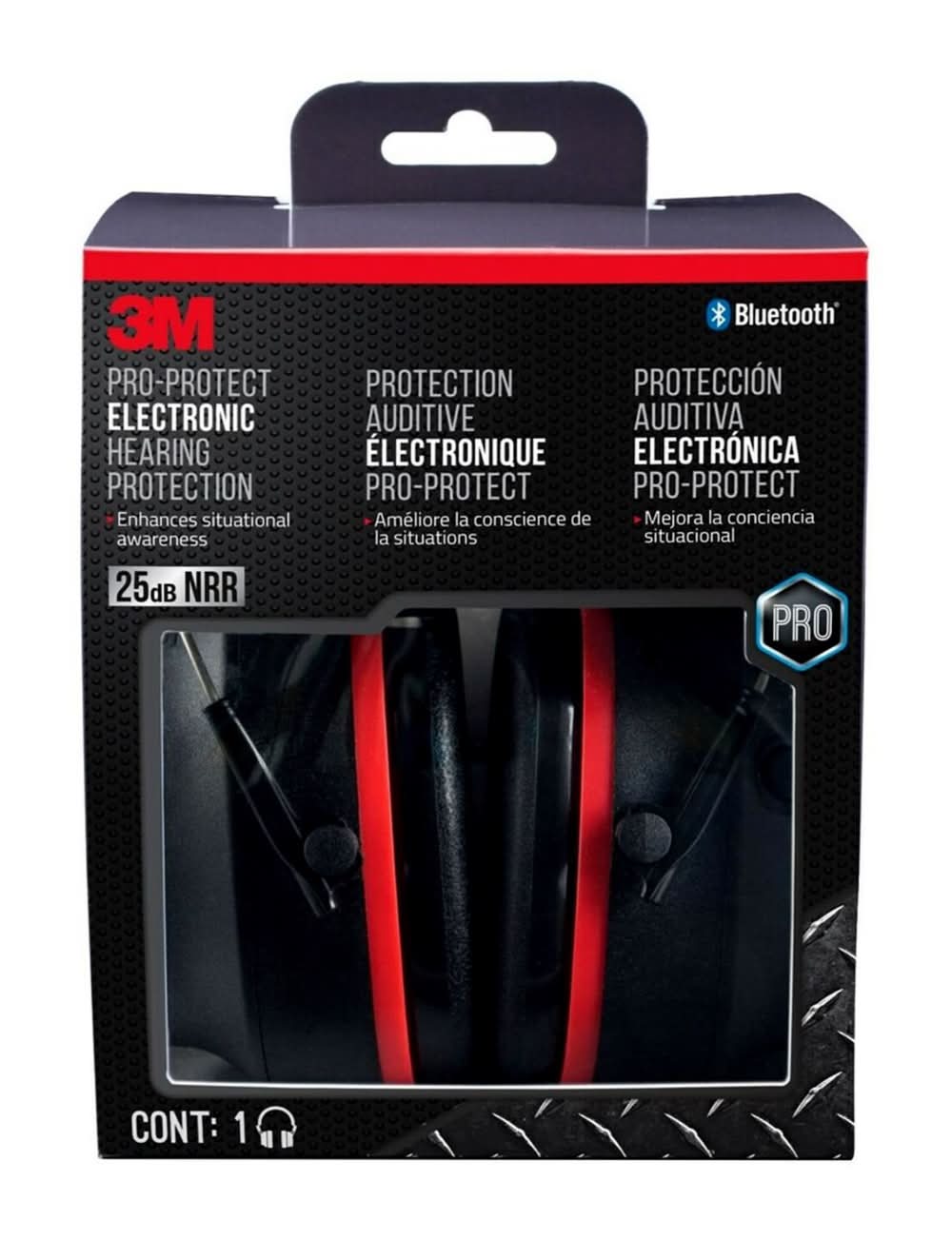 3M 25 Db Professional Hearing Protectors Black 1 Pk