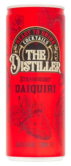 The Distiller Strawberry, Daiquiri Ready To Drink Cocktails (250ml)