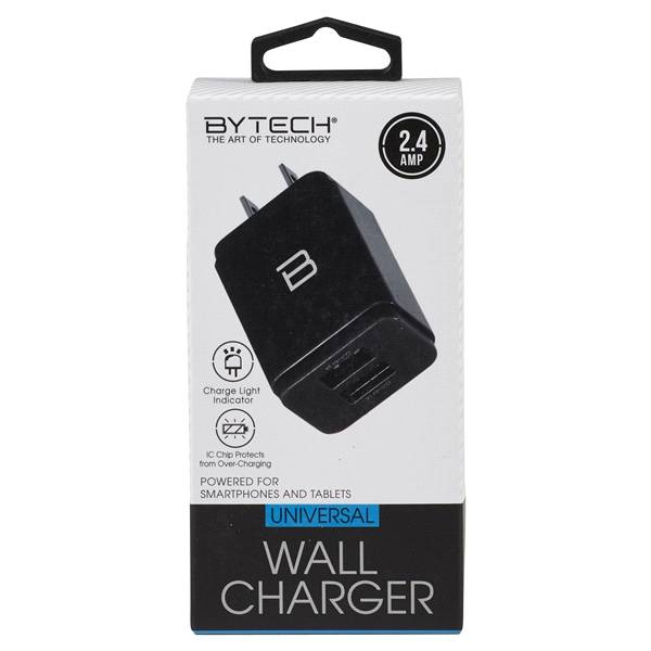 Bytech Dual Usb Wall Charger (black)