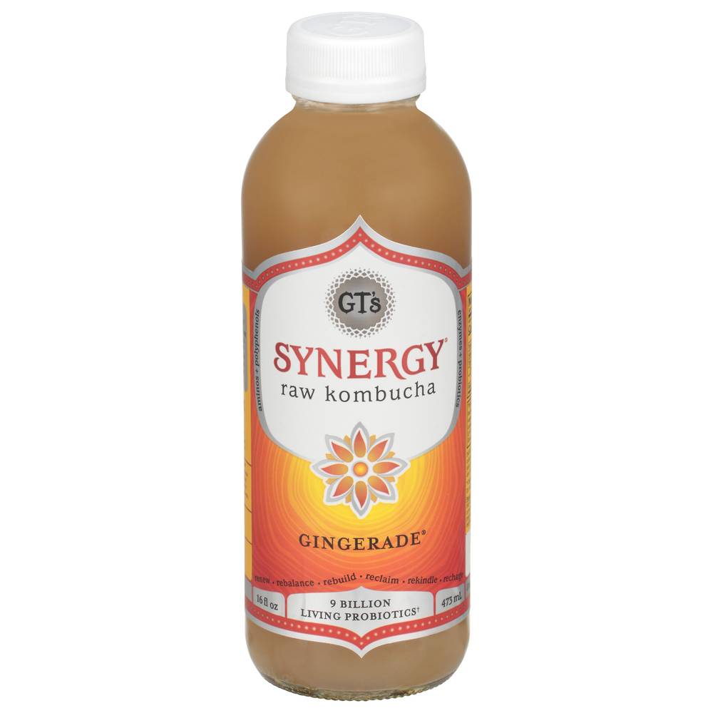 Gt's Synergy Gingerade Raw Kombucha (16 fl oz)