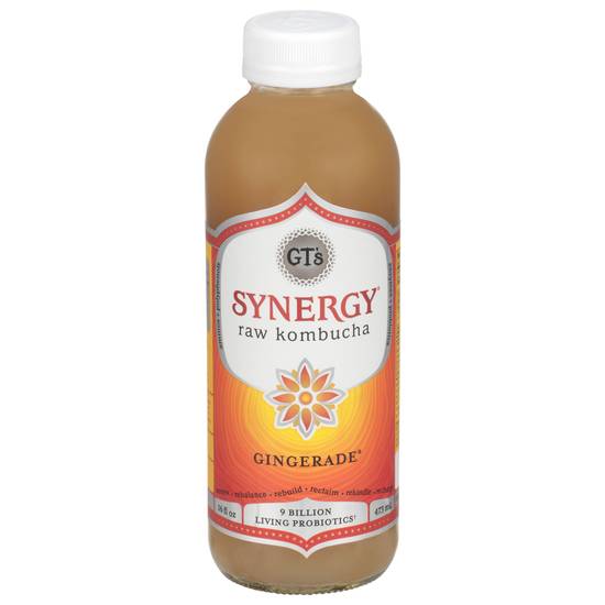 Gt's Synergy Gingerade Raw Kombucha (16 fl oz)