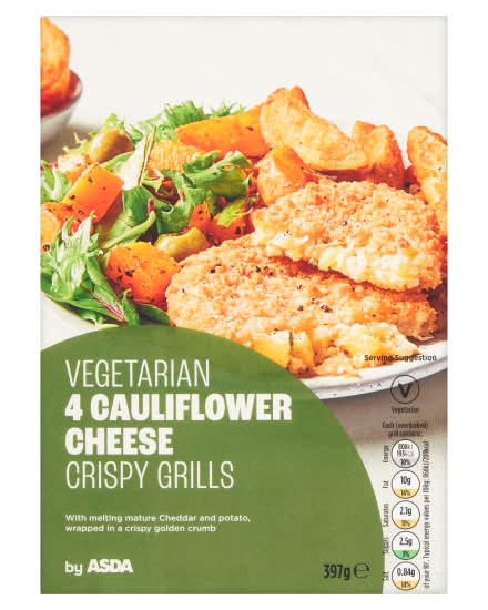 ASDA Veggie Cauliflower Cheese Crispy Grills (397g)