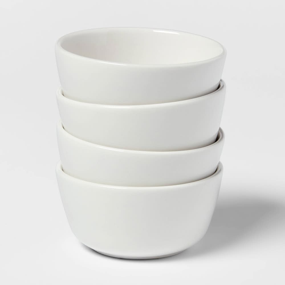 Threshold 8Oz Stoneware Avesta Bowls, White (4 ct)