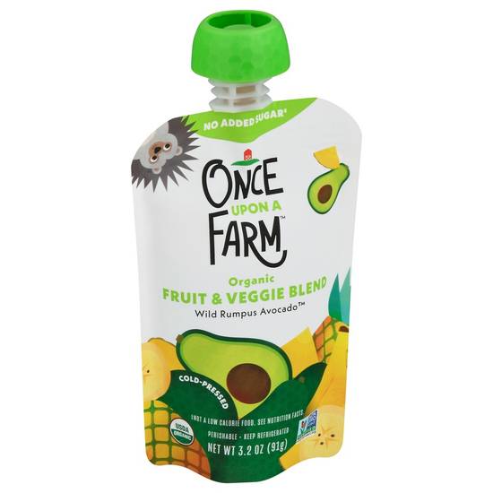 Organic Avocado Fruit & Veggie Blend Baby Food Once Upon A Farm 3.2 oz
