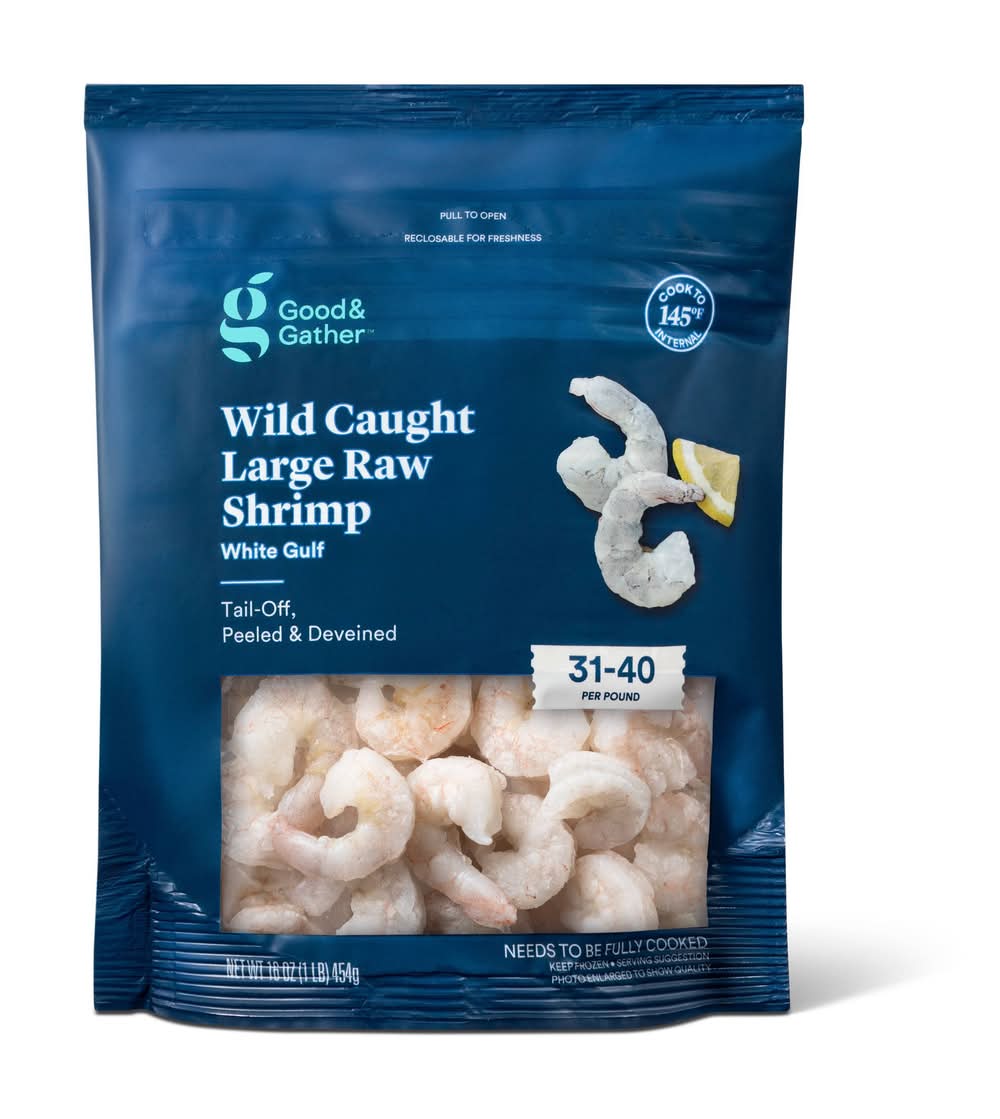 Good & Gather Wild Caught Raw Shrimp, L (16 oz, 40 ct)