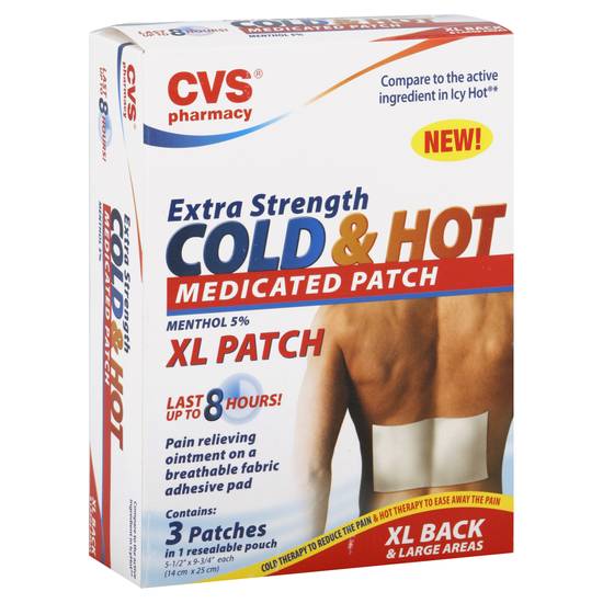 Cvs Extra Strength Cold&Hot Medicated Patch (xl)