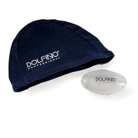 Dolfino Pro Lycra Swim Cap With Carry Case - Blue