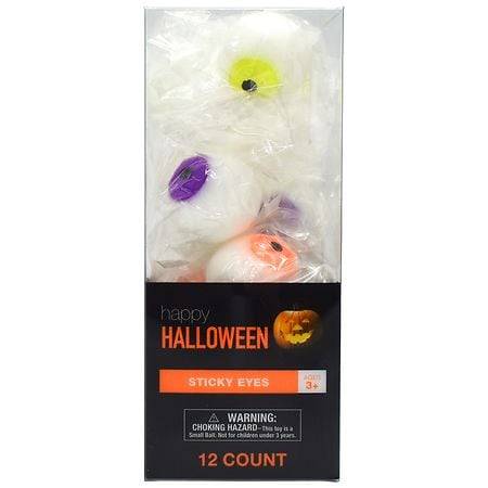 Festive Voice Happy Halloween Sticky Eyes, Multicolor (12 ct)