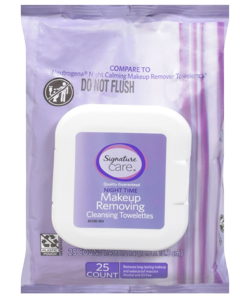 Signature Care Makeup Remover Cloths Night Time (9 oz)