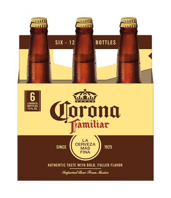 Corona Familiar Authentic Taste With Bold Lager Mexican Beer (6 pack, 12 fl oz) (fuller)