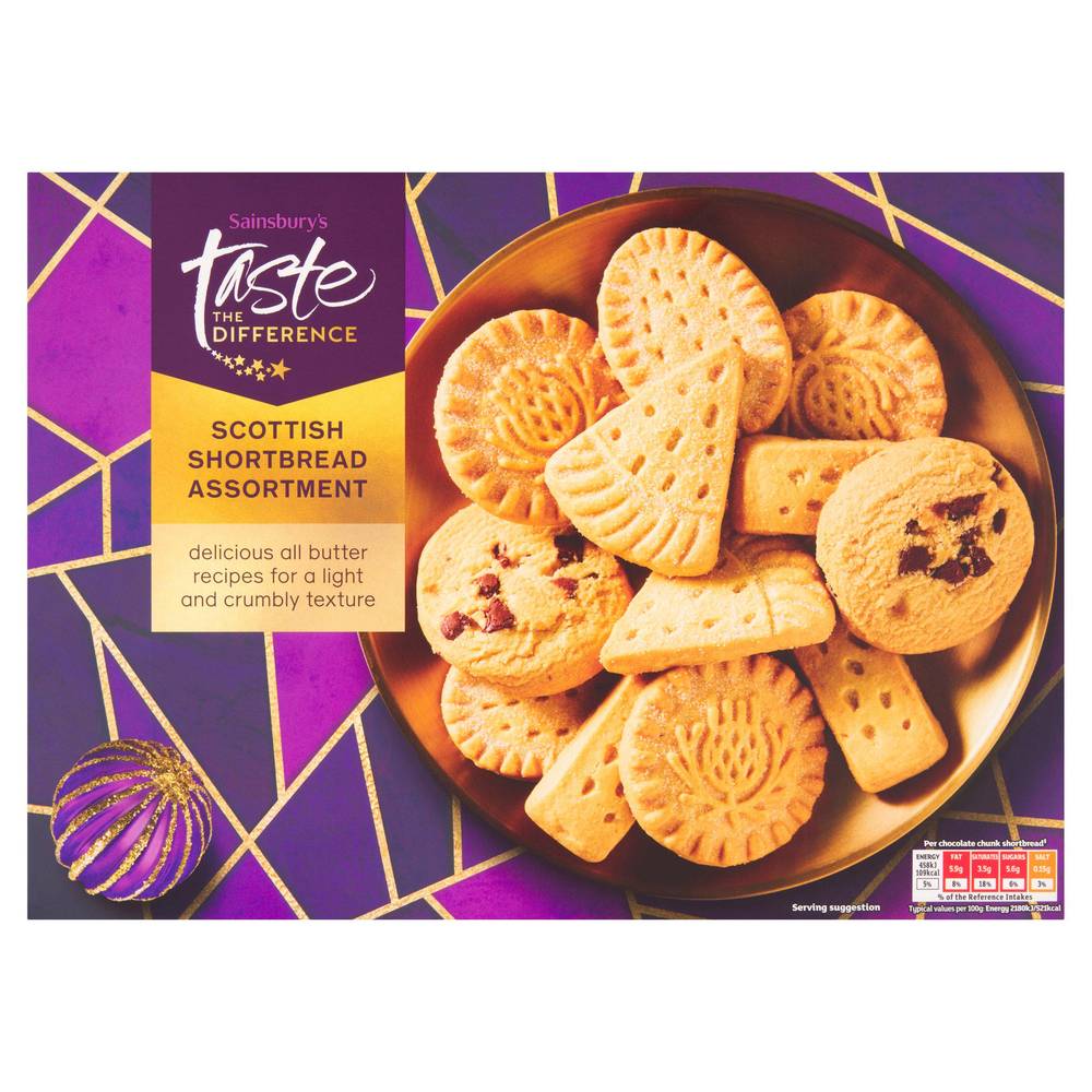 Sainsbury's Shortbread Assortment All Butter Recipe,  Taste the Difference 400g