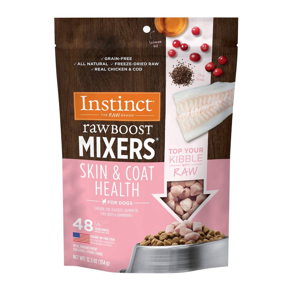 Instinct Raw Boost Mixers Skin & Coat All Life Stage Dog Food Topper (chicken)